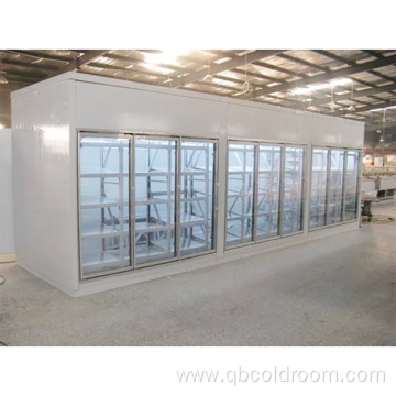 Freezer cabinet glass door refrigerated display cold room